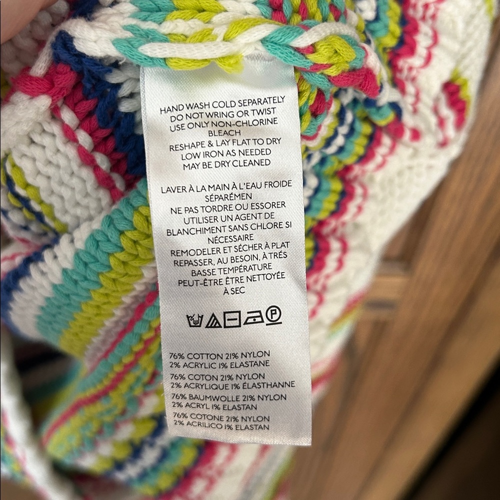 Maeve Multicolor Knit Striped Chunky Sweater XS - Picture 4 of 6